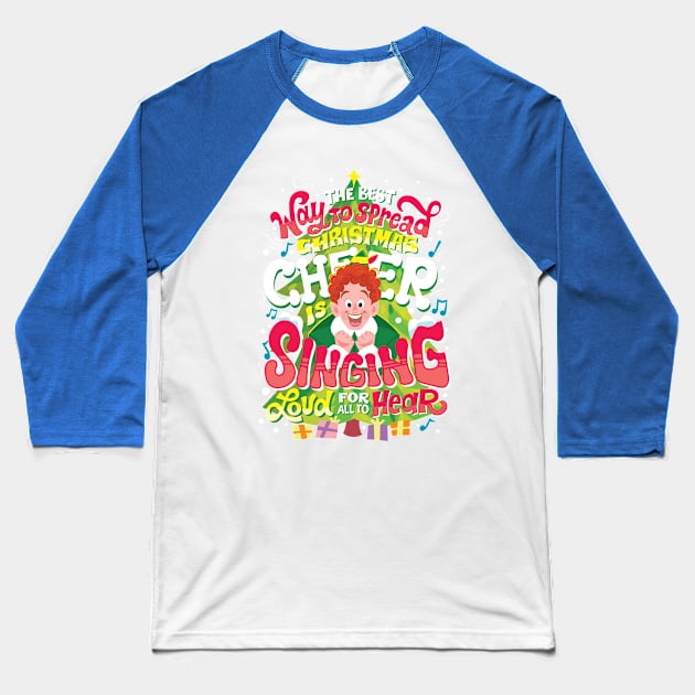 Christmas Cheer Baseball T-Shirt by risarodil